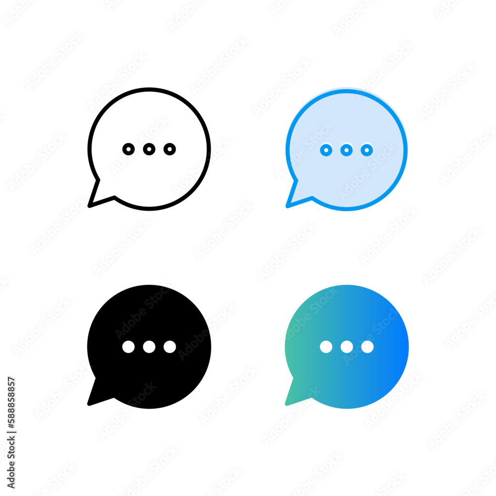 Flat vector chat message bubbles icon isolated on white background Flat vector chat message bubbles icon isolated on white background