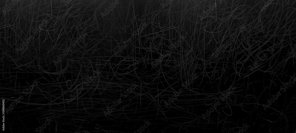 Blackboard or chalkboard. Chalk rubbed out on blackboard. black and white  background. chaotic lines.