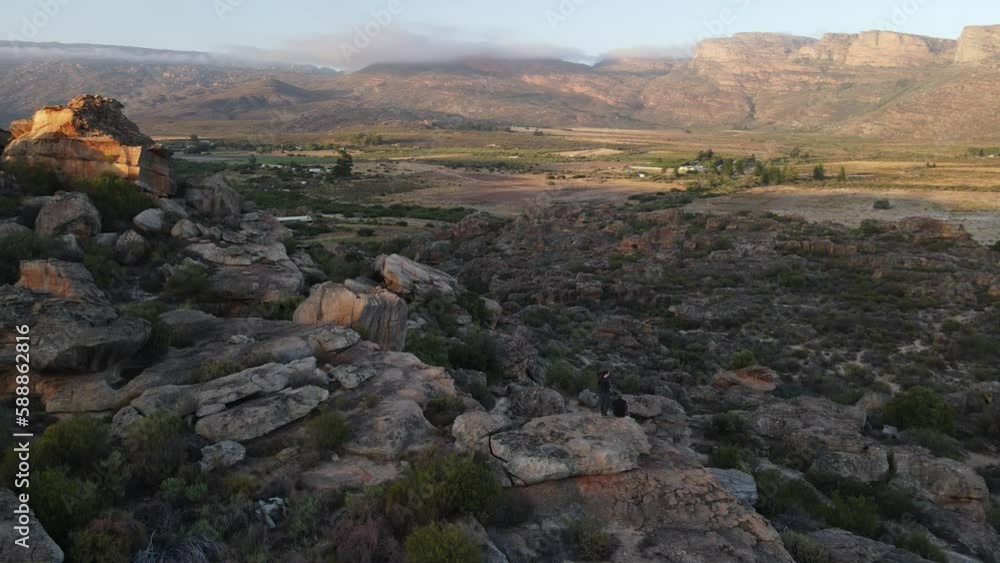 Aerial view of De Pakhuys valley, Cederberg, Western Cape, South Africa. Aerial view of De Pakhuys valley, Cederberg, Western Cape, South Africa.