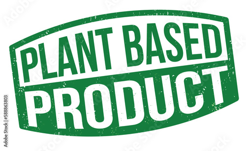 Plant based product grunge rubber stamp
