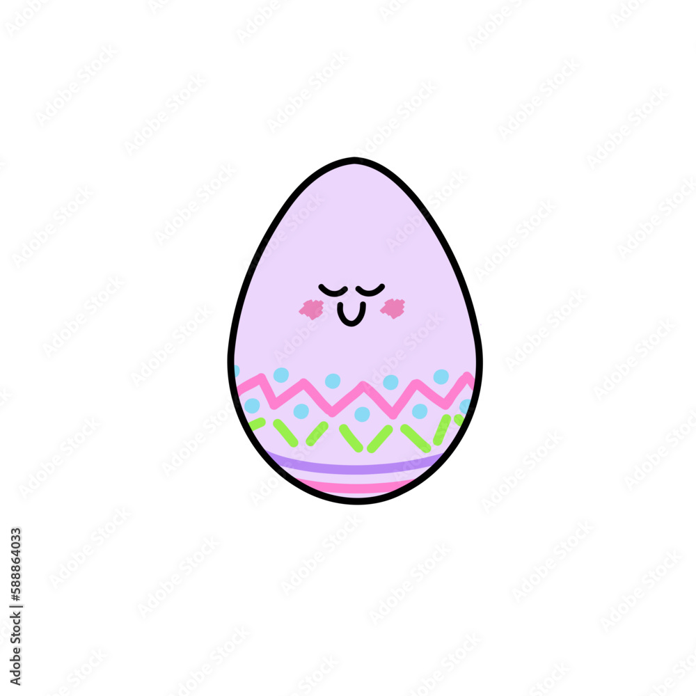 holiday hand painted easter egg, smiling egg with multicolor decoration for spring easter celebration holiday hand painted easter egg, smiling egg with multicolor decoration for spring easter celebration