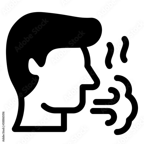 bad breath icon illustration