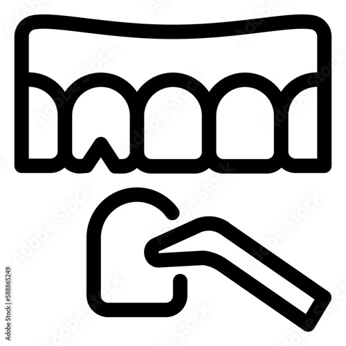 dental veneer icon illustration