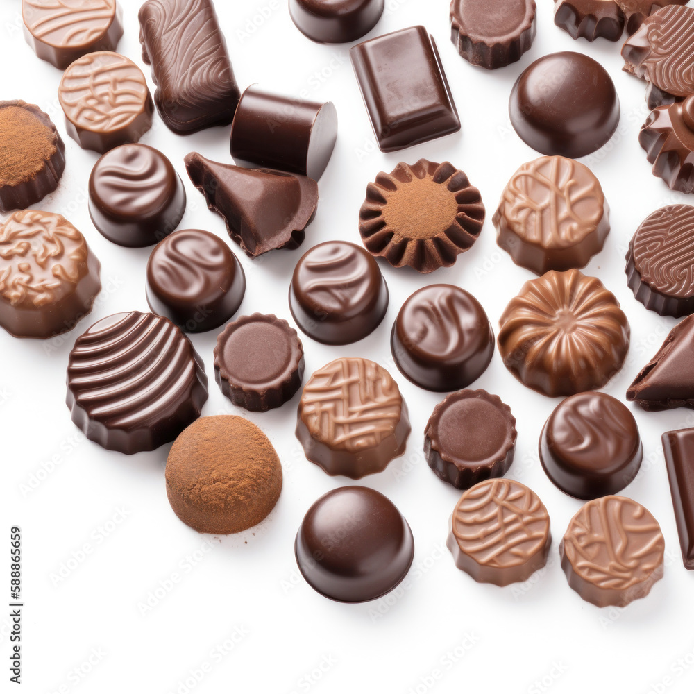 chocolats, pralinés, boite de chocolats