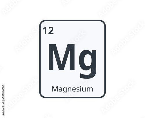 Magnesium Chemical Element Icon. 
