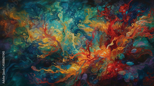 abstract watercolor background   Generative AI