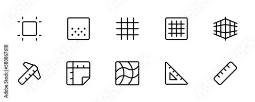 Software Tools Interfaces grid ruler layer icon in different style vector illustration. Layer vector icons designed in filled, outline, line and stroke style can be used for web, mobile, UI. Design