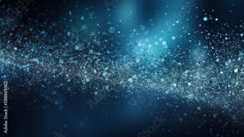 A background with blue sparkles. Generative AI. 