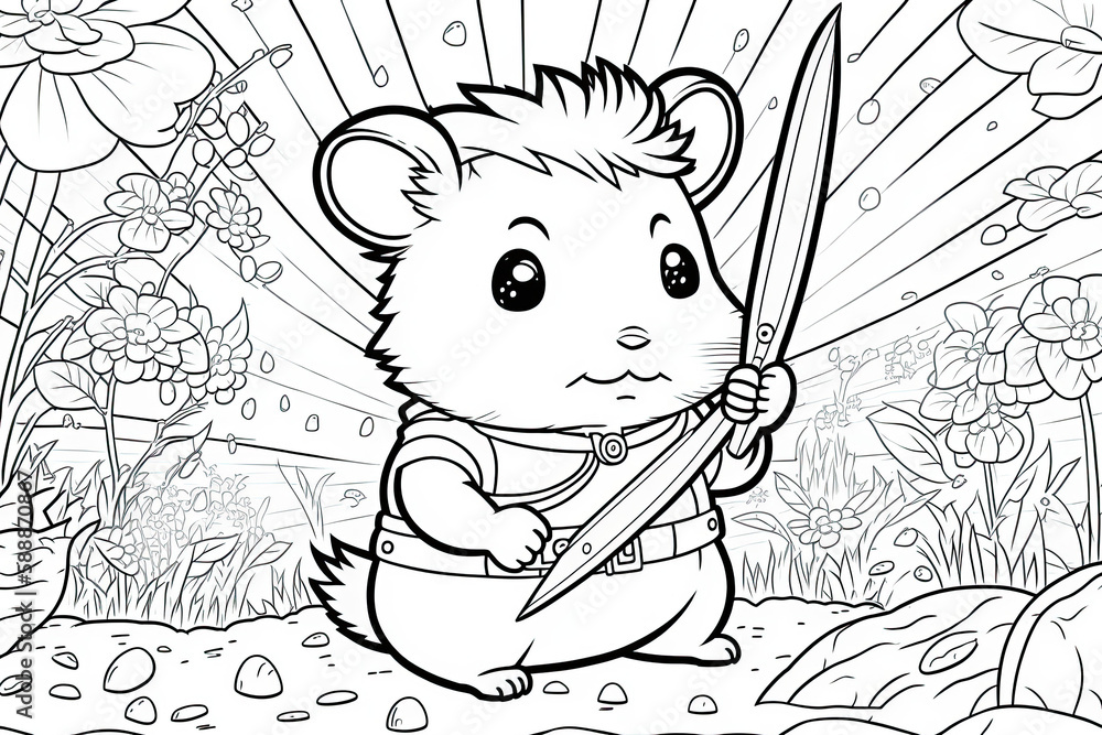 Funny Hamster Coloring Page, The relaxing power of colouring: a