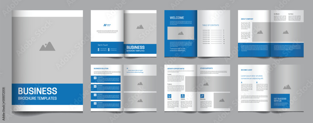 12 page corporate catalogue template minimalist design