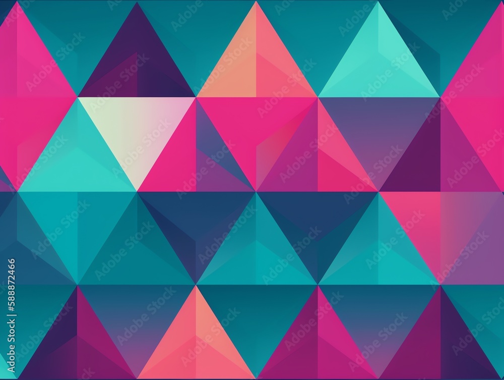 Seamless pattern with triangles. Colorful geometric background.