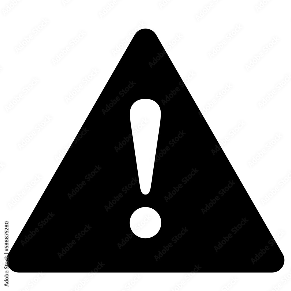 Grafika wektorowa Stock: Exclamation mark icon, hazard warning ...