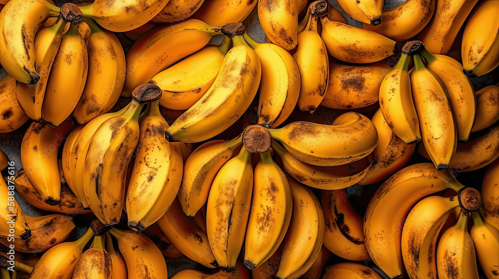 close up of banana created with Generative AI technology close up of banana created with Generative AI technology