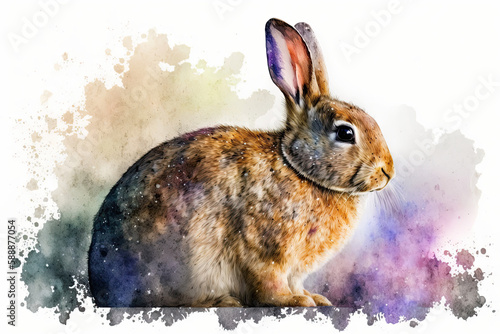 Watercoloured Rabbit Clipart, Cottontail Cuties: Watercolor Rabbit Designs photo