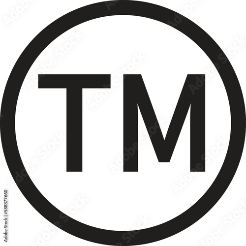 Trade mark icon vector . Trademark sign . Legal identity logo template. Formal  symbol for trade or merchandise. 