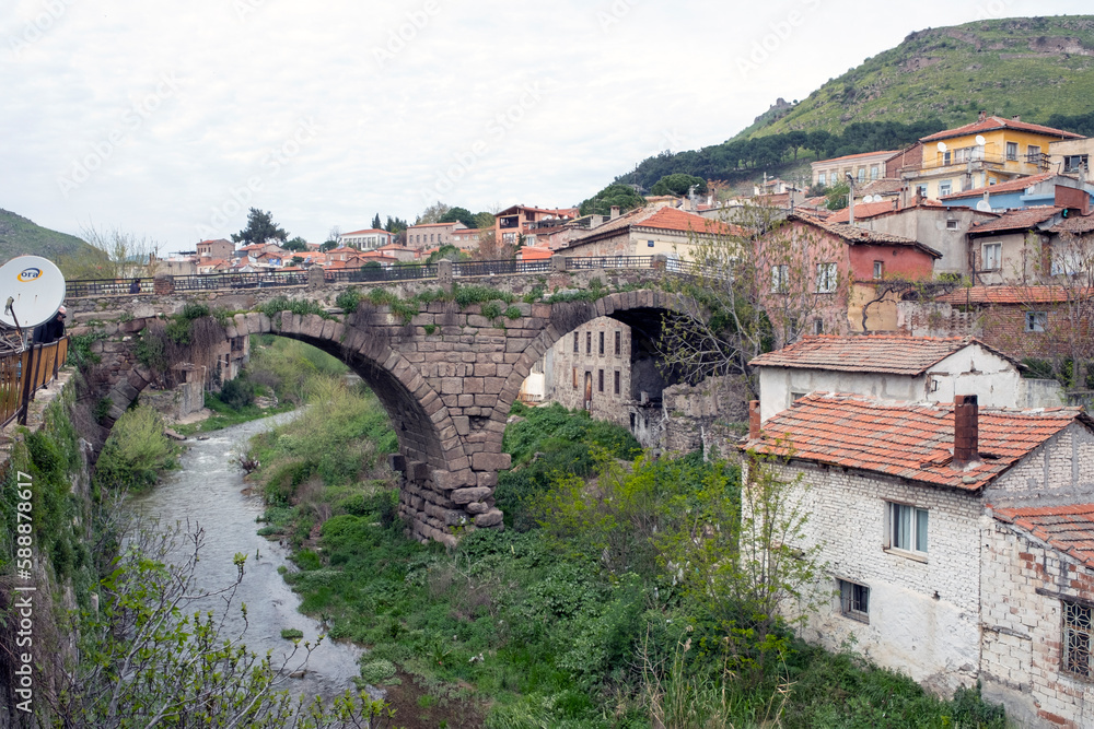 An historical bridge in the Bergama, Turkey