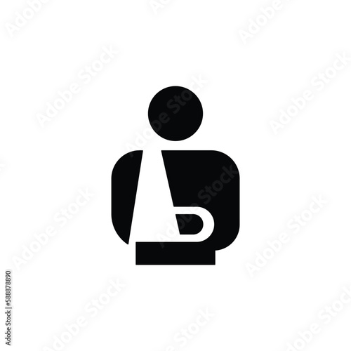 Injuries sign icon. Graphical symbol modern, simple, vector, icon for website design, mobile app, ui. Vector Illustration