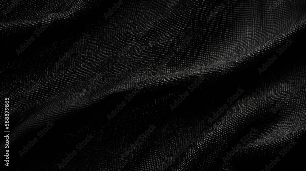 Fototapeta premium Black gauze texture background. Generative ai.