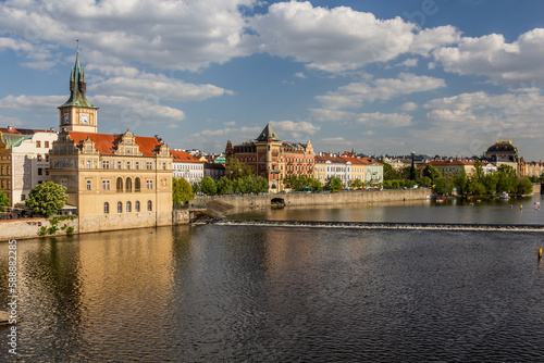 View of Vltava river in Prague, Czech Republic