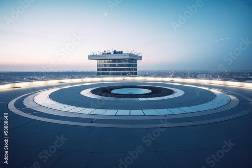 Heliport illustration created with generative ai