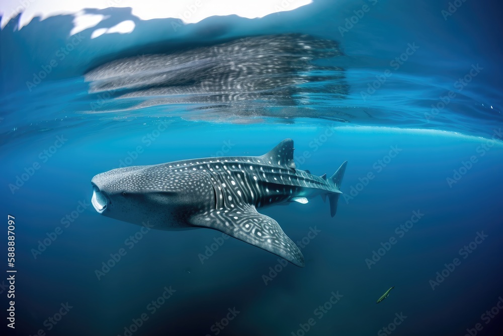 Fotografie Whale Shark - Illustration created with Generative ai