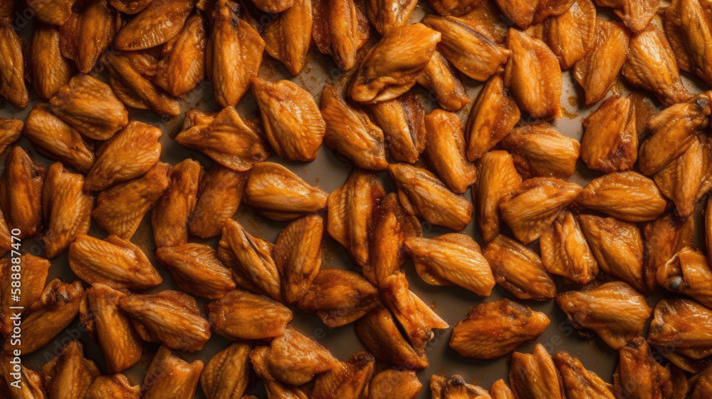 chicken wings as close up created with Generative AI technology chicken wings as close up created with Generative AI technology