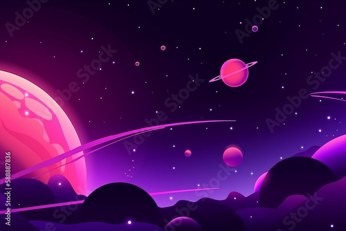 Wallpaper Mural Generative ai space abstract background Torontodigital.ca