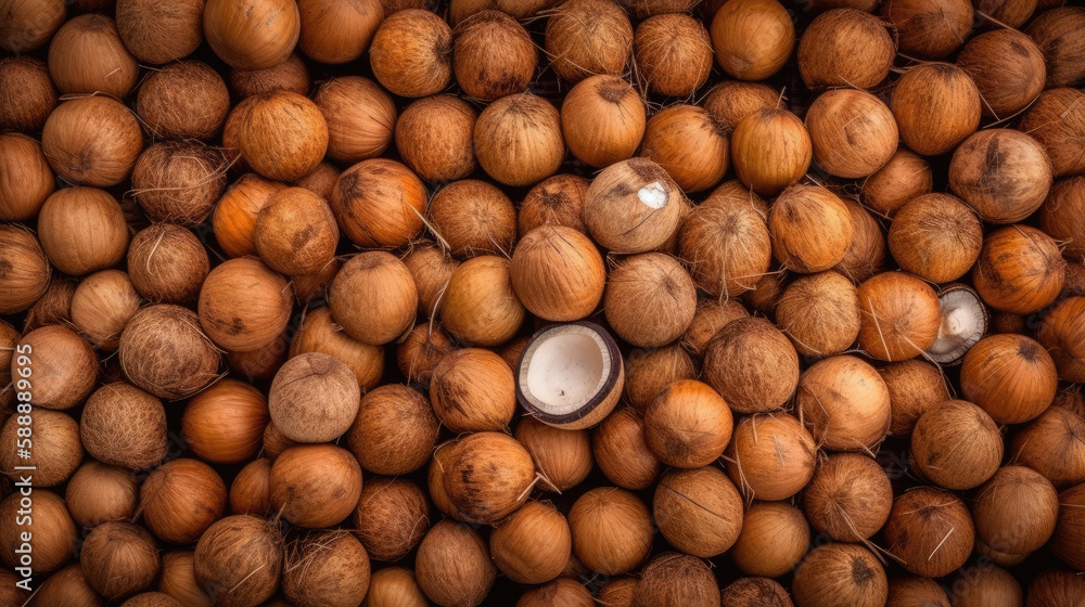 coconut bakcground created with Generative AI technology coconut bakcground created with Generative AI technology