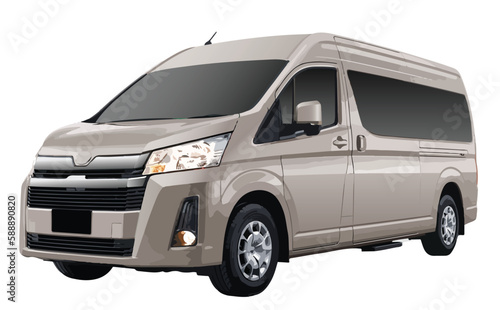 white van isolated on white