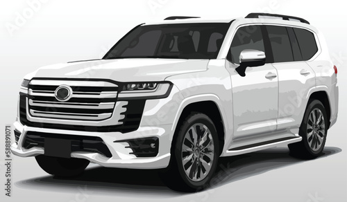 car SUV on a white background