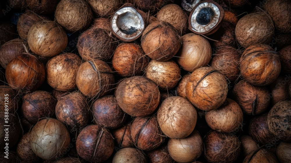 coconut bakcground created with Generative AI technology coconut bakcground created with Generative AI technology