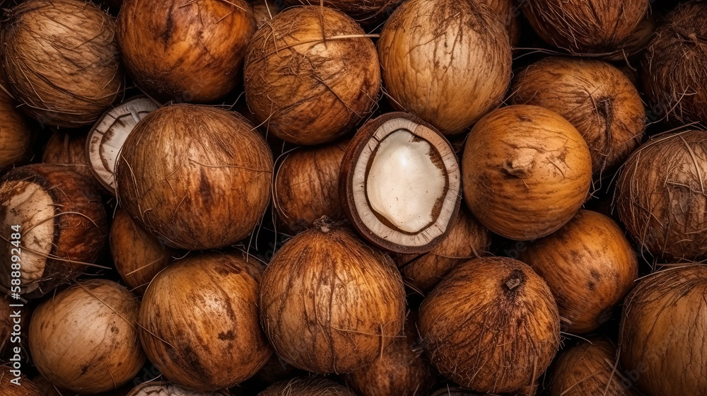 coconut bakcground created with Generative AI technology coconut bakcground created with Generative AI technology