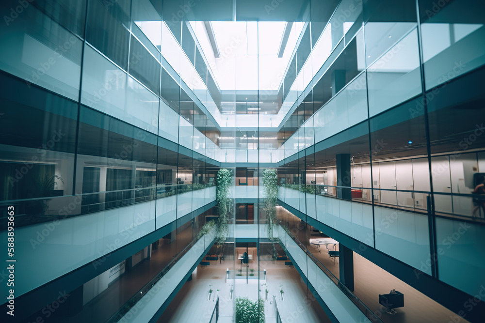 Fototapeta premium Modern offices on several floors 