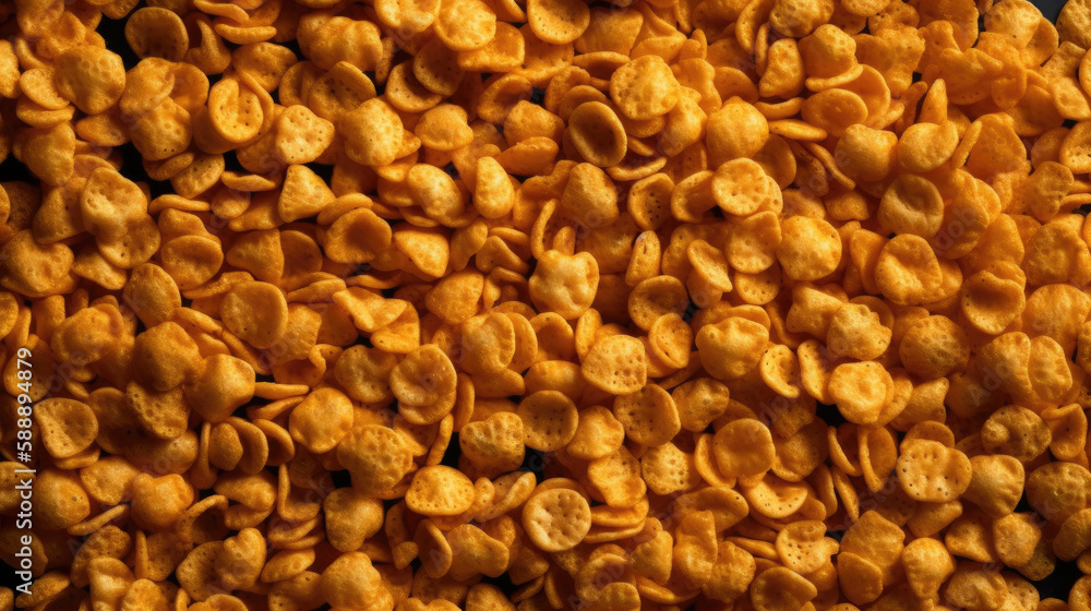 cornflakes as closeup created with Generative AI technology cornflakes as closeup created with Generative AI technology