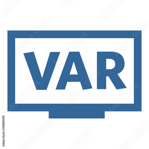 Vector graphic of VAR sign