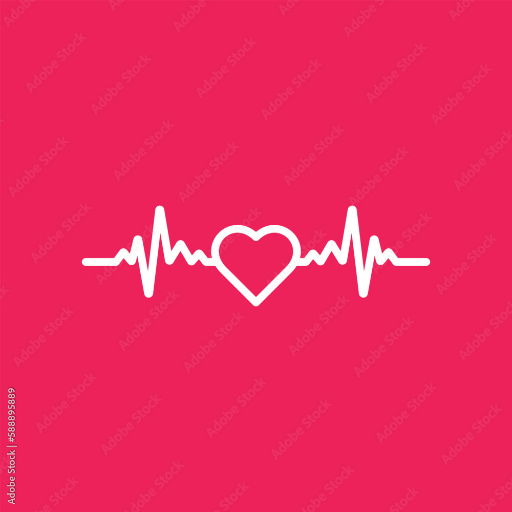 Heart beat monitor pulse line art icon for medical apps and websites isolated EPS Vector
Heart beat monitor pulse line art icon for medical apps and websites isolated EPS Vector