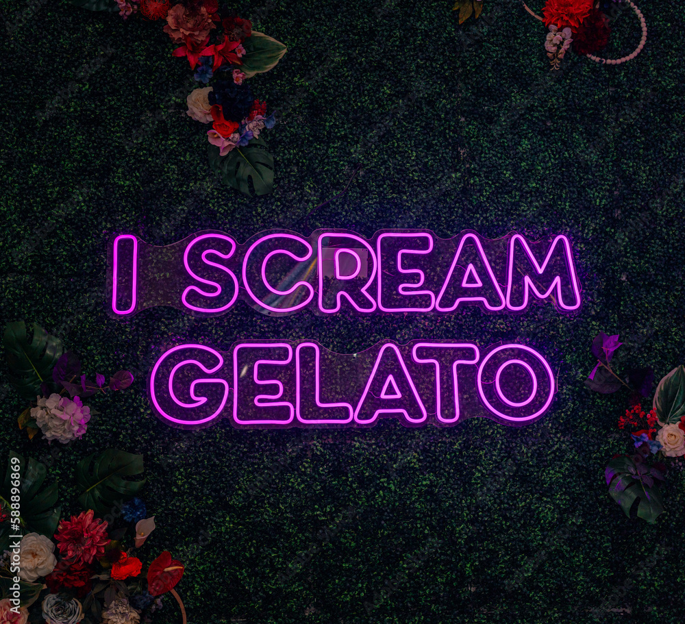 sign I cream gelato 