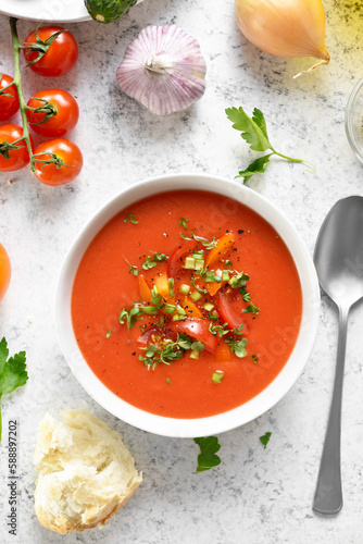 Quadro su tela Tomato Gazpacho soup
