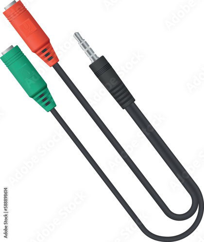 adapter AUX for microphone and headset