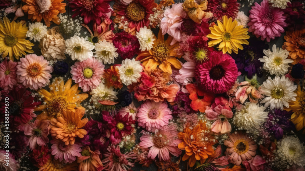 flowers background created with Generative AI technology flowers background created with Generative AI technology