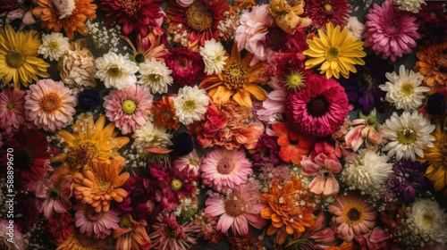 flowers background created with Generative AI technology