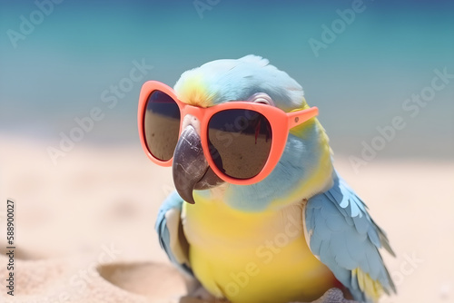 parrot on the beach © Salvador