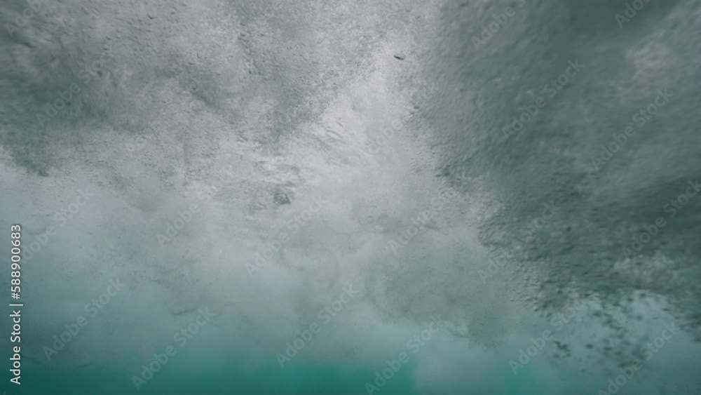 Slow motion underwater waves Slow motion underwater waves