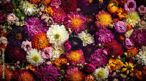 flowers background created with Generative AI technology © Robert Herhold