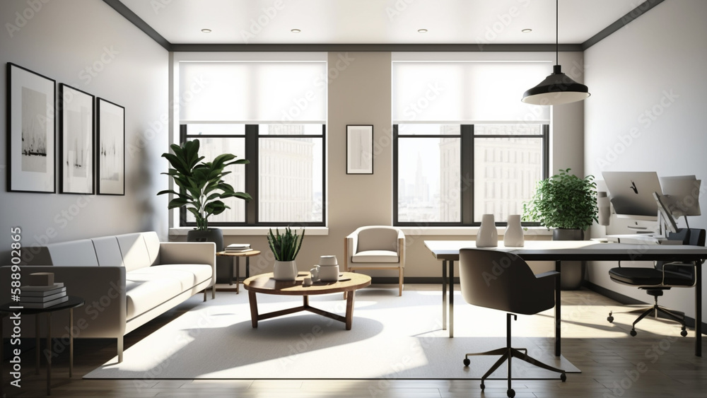 A Breath of Freshness: Creating an Inspiring Workspace with White as the Dominant Hue,generative ai A Breath of Freshness: Creating an Inspiring Workspace with White as the Dominant Hue,generative ai