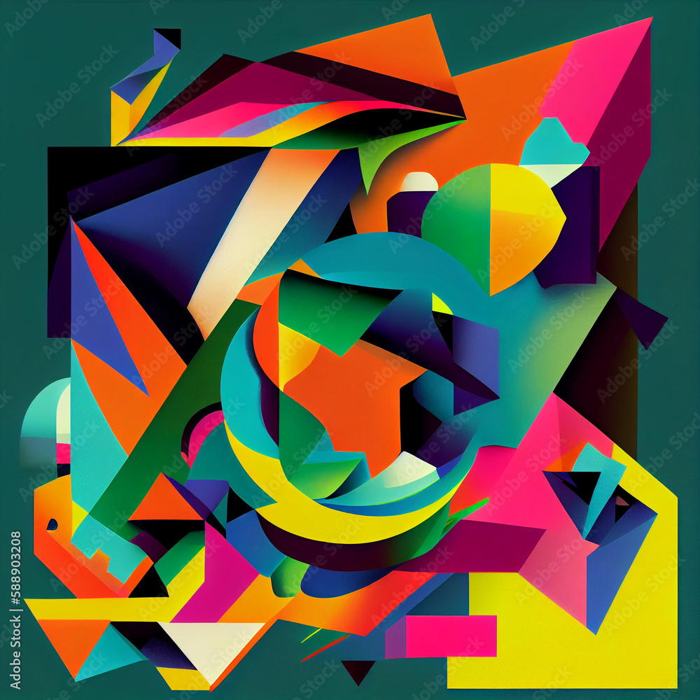 Geometric abstract digital print Geometric abstract digital print