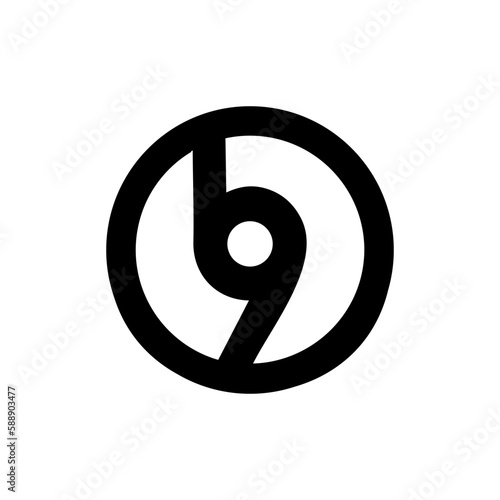 simple elegant b9 logo design
 photo