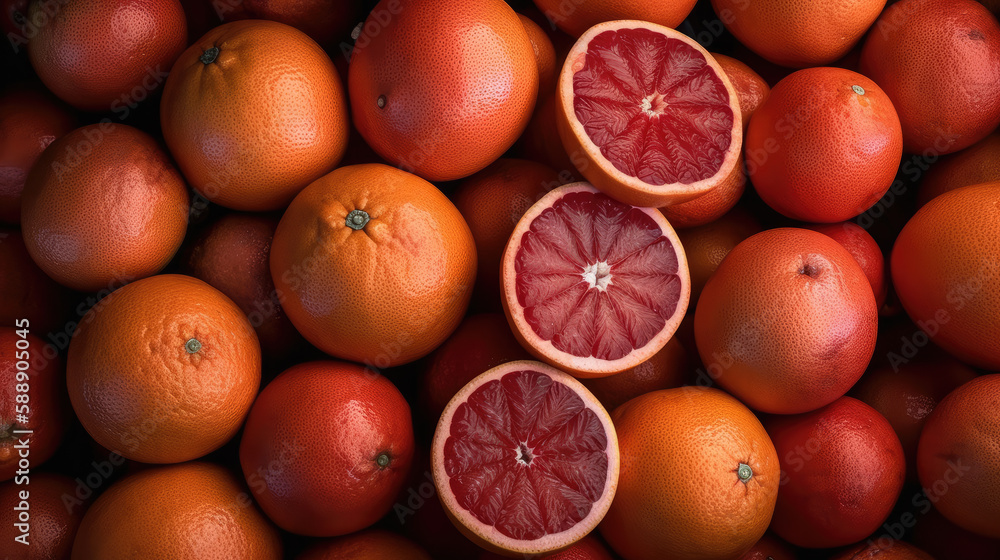 grapefruit as close up created with Generative AI technology