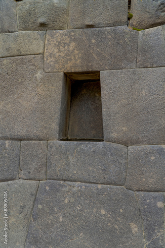 Pared de piedra Inca en Cusco, Peru