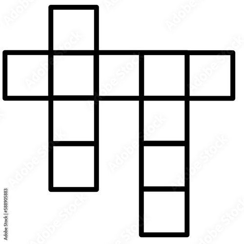 Crossword Icon Line without shape